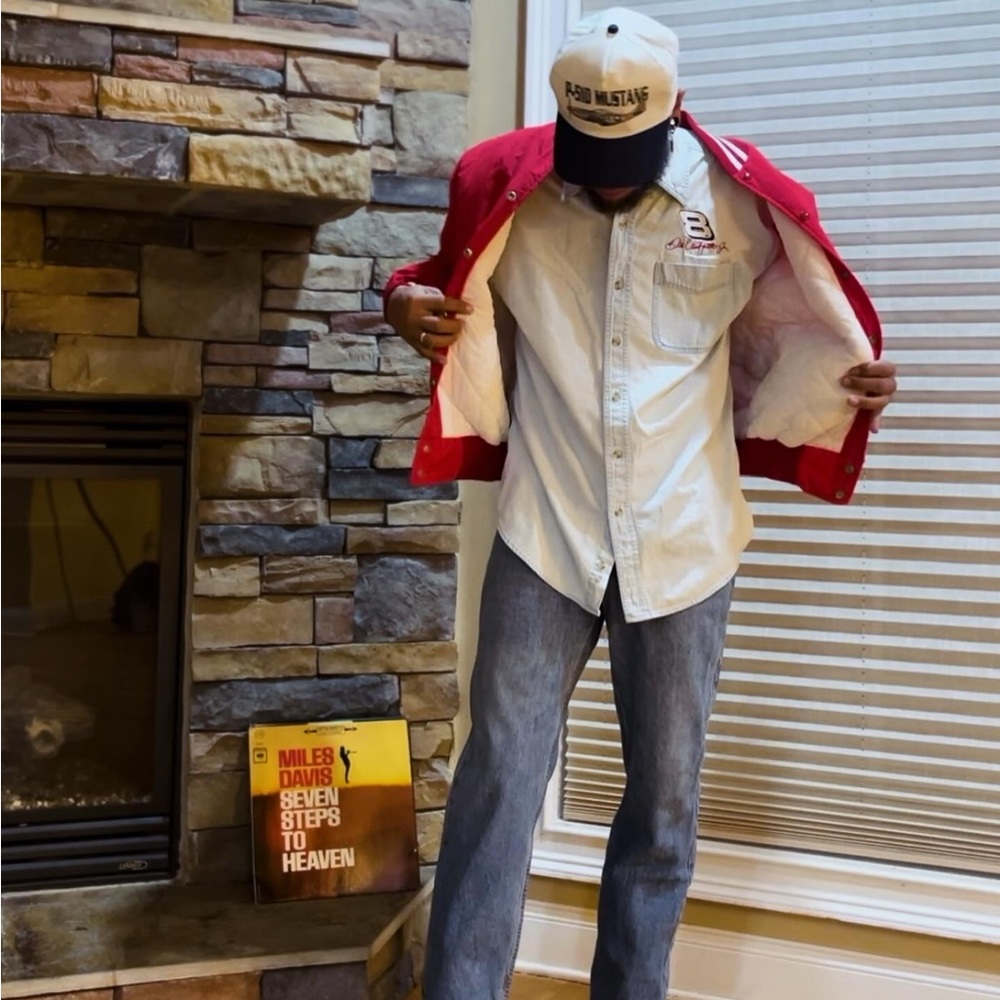 90’s RENNOC Red Bomber Jacket - Picture 2 of 3